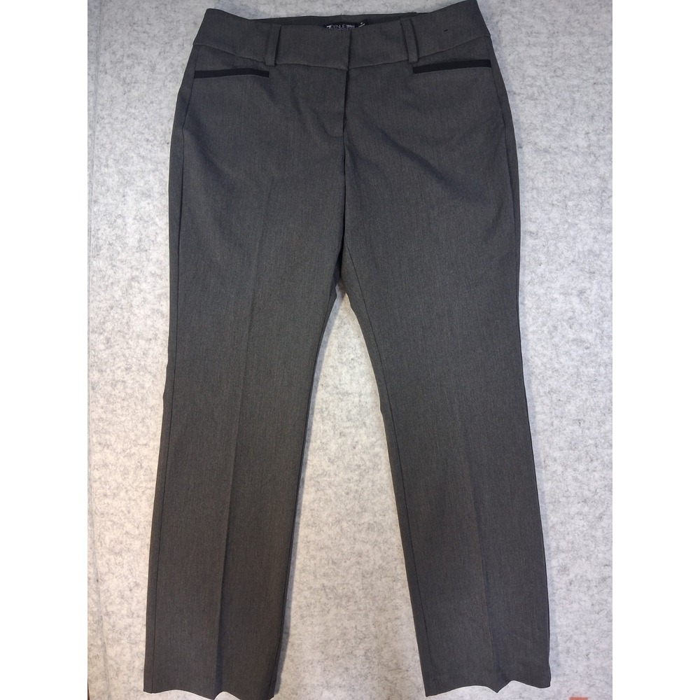 NY&Co 7th Avenue Design Studio Gray Career Stretch Dress Pants Women 10 Average